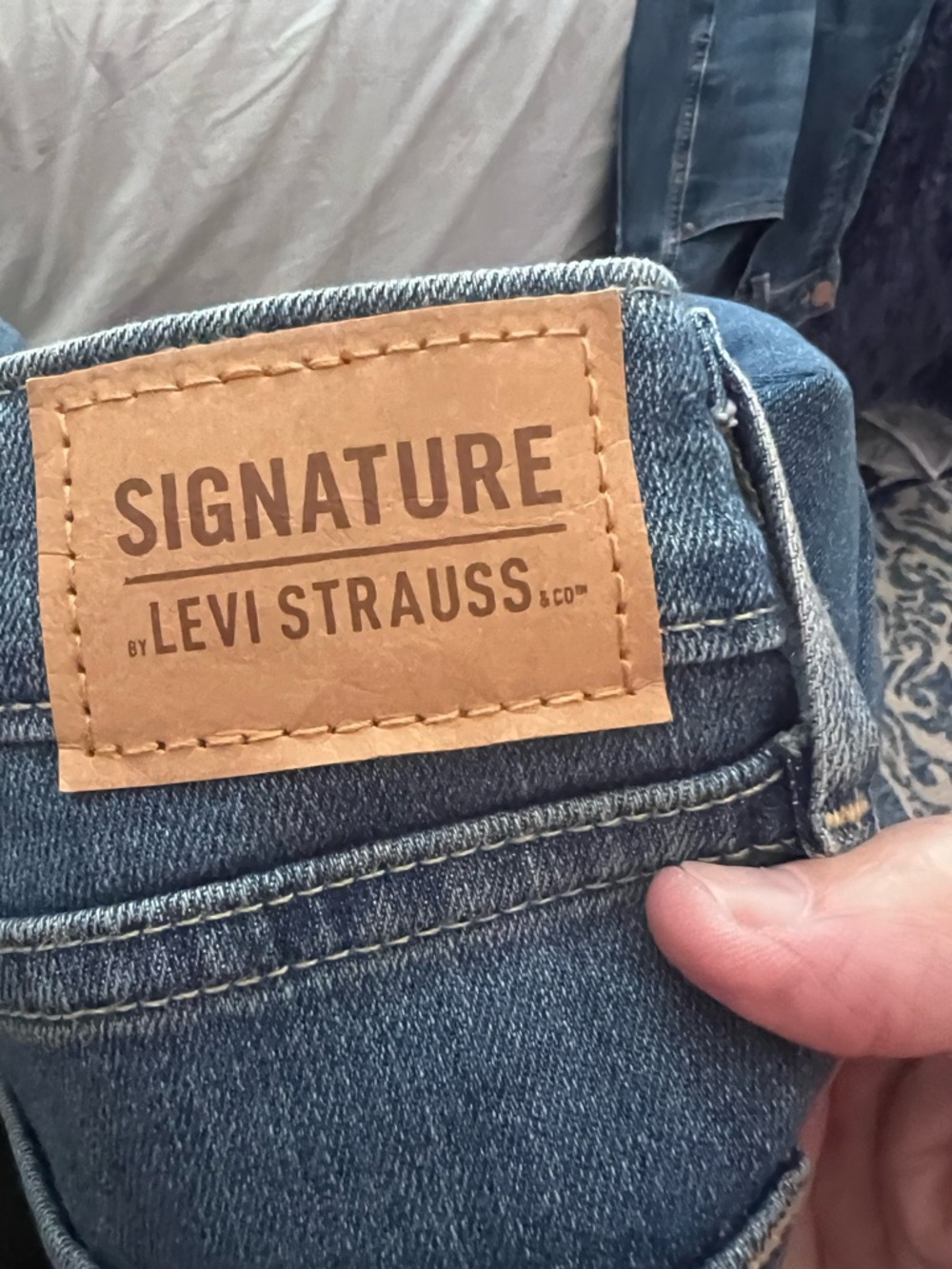Signature by Levi Strauss Womens Denim Straight Jeans - Blue Jeans 0 10Long